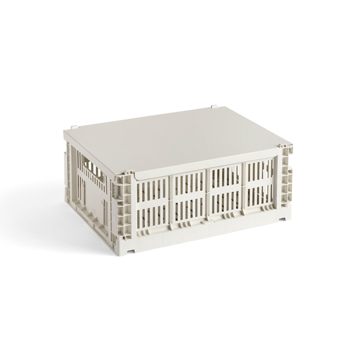 HAY Colour Crate lid medium Off-white | Scandinavian Design | Storage baskets | White