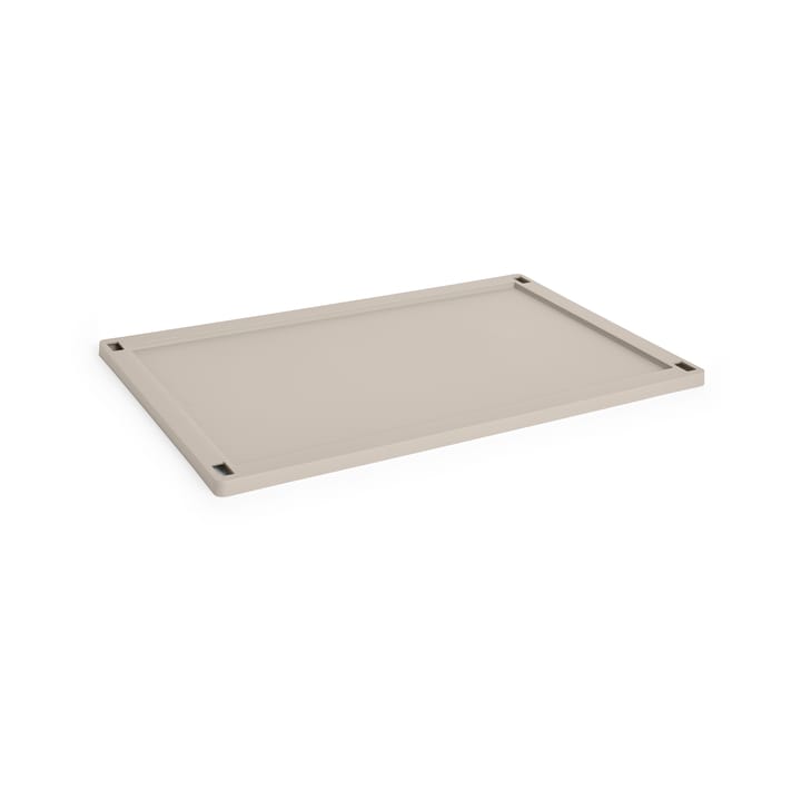 Colour Crate lock plastic large - Warm grey - HAY