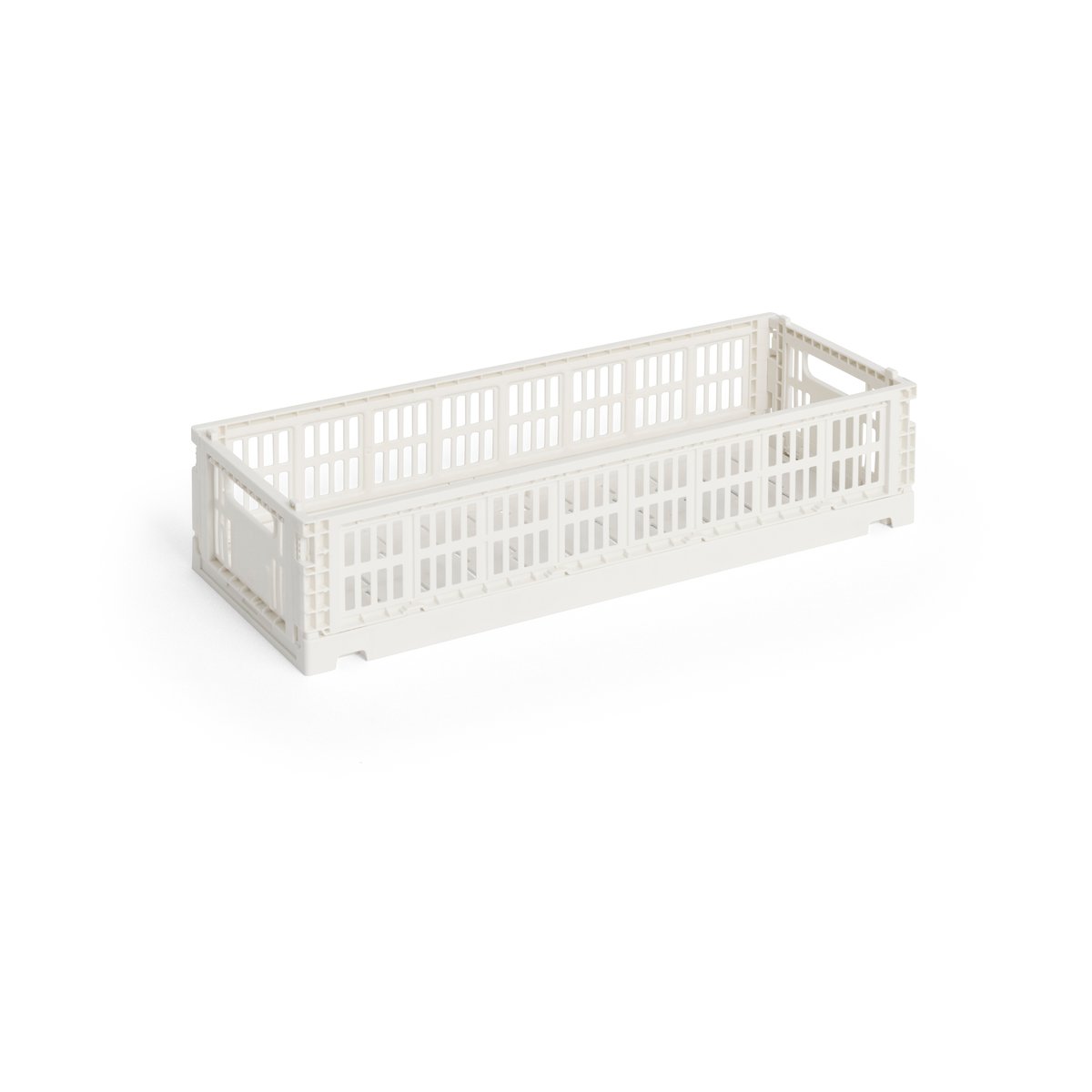 HAY Colour Crate Mini Oblong 13x34.5 cm Off white | Scandinavian Design | Boxes & jars | White