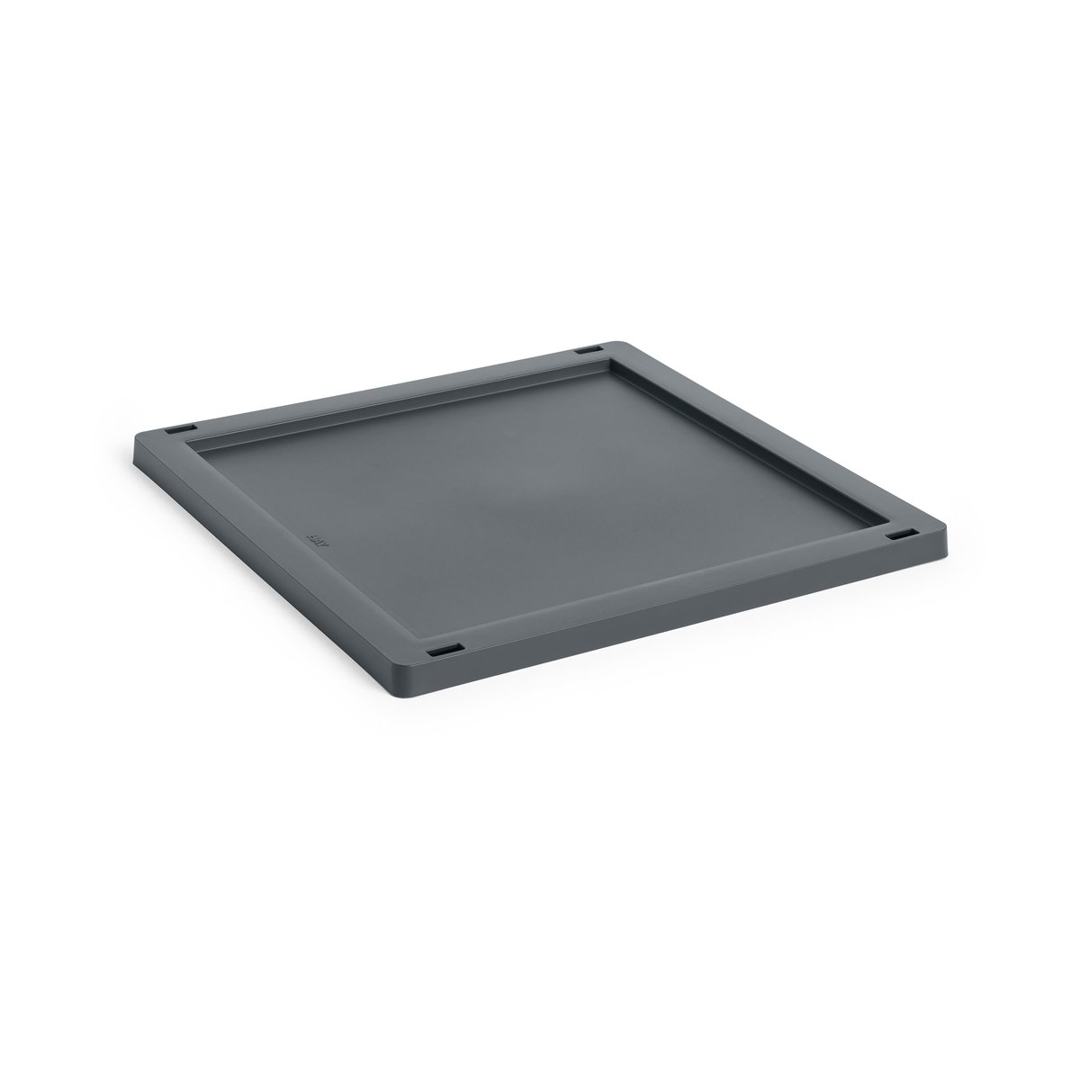 HAY Colour Crate Square/Cube lock plastic medium Charcoal