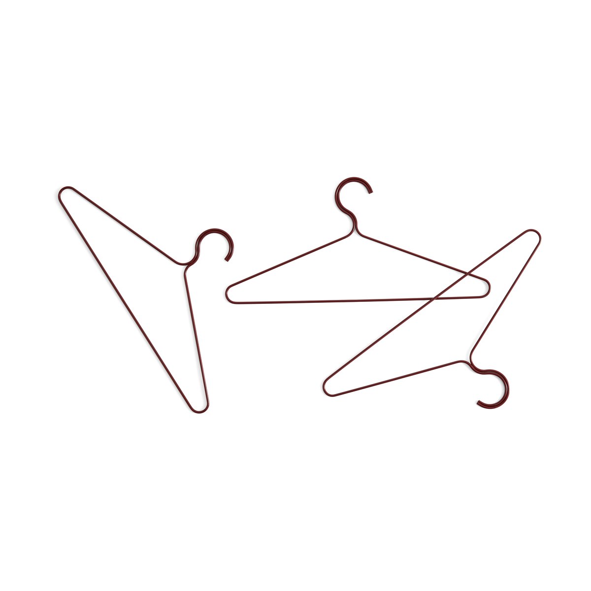 HAY Colour hanger 3-pack Maroon red | Scandinavian Design | Clothes racks, coat stands & hangers | Red