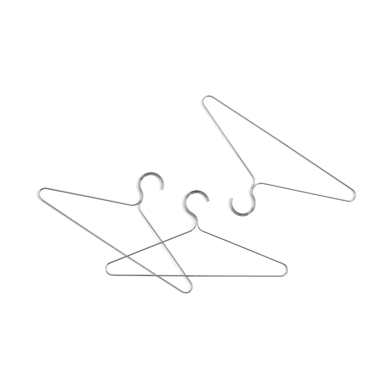 HAY Colour hanger 3-pack Mirror | Scandinavian Design | Clothes racks, coat stands & hangers | Silver-coloured