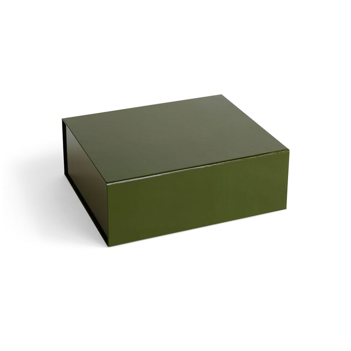 Colour Storage M box with lid 29.5x35 cm - Olive - HAY