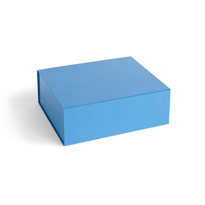 Colour Storage M box with lid 29.5x35 cm - Sky blue - HAY