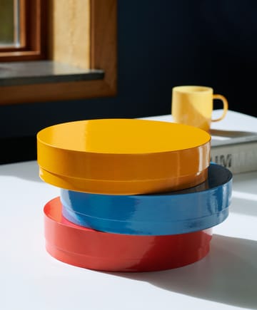 Colour Storage Round box with lid Ø24 cm - Egg yolk - HAY