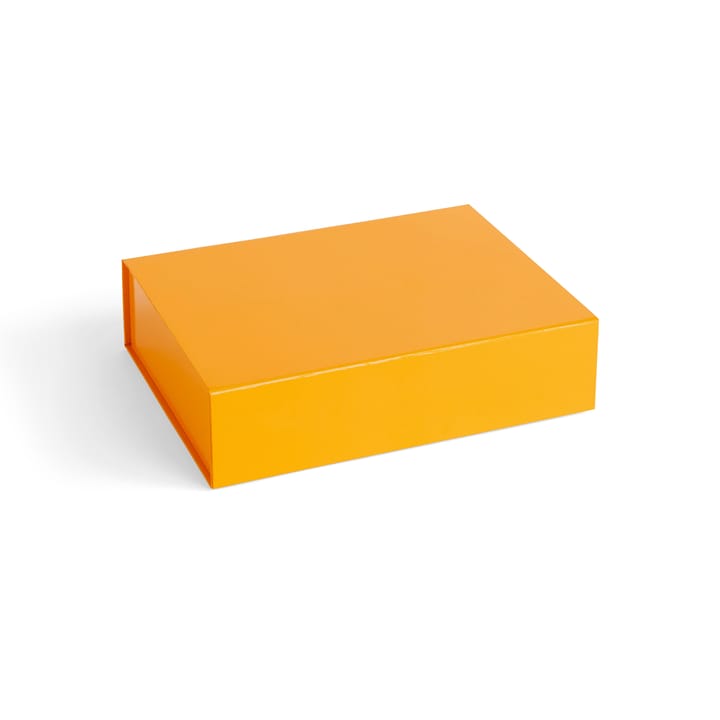 Colour Storage S box with lid 25,5x33 cm, Egg yolk HAY