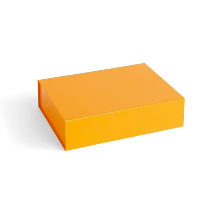 Colour Storage S box with lid 25.5x33 cm - Egg yolk - HAY