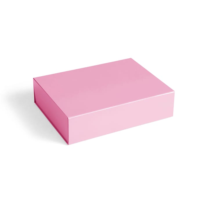 Colour Storage S box with lid 25.5x33 cm - Light pink - HAY