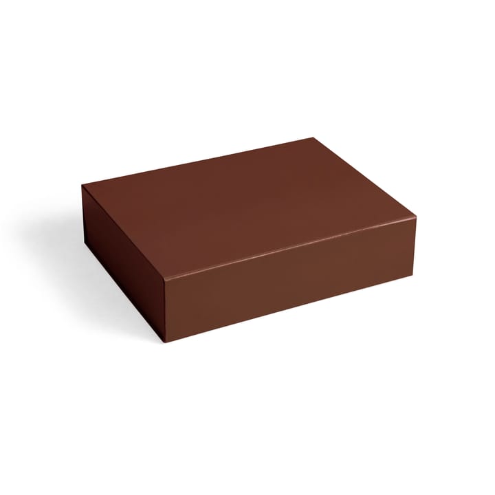 Colour Storage S box with lid 25.5x33 cm - Milk chocolate - HAY