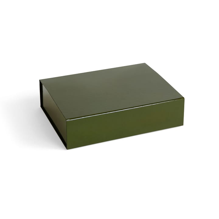 Colour Storage S box with lid 25.5x33 cm - Olive - HAY