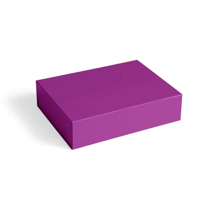 Colour Storage S box with lid 25.5x33 cm - Vibrant purple - HAY