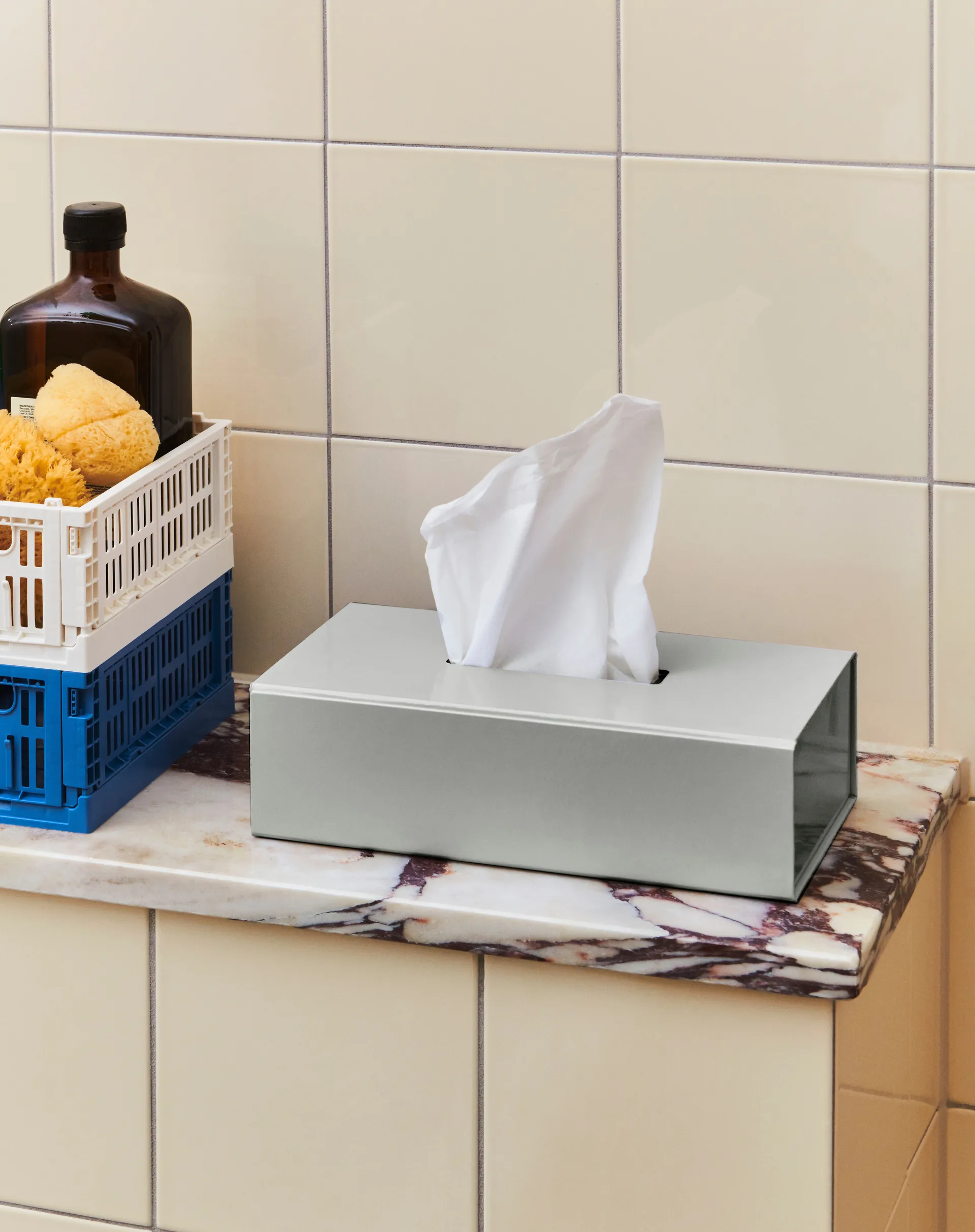 Colour Storage tissue box 24,5x13 cm, Grey HAY