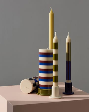 Column block candle holder medium Ø11 cm - Army - HAY