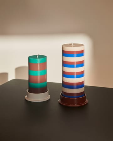 Column block candle holder medium Ø11 cm - Brown - HAY