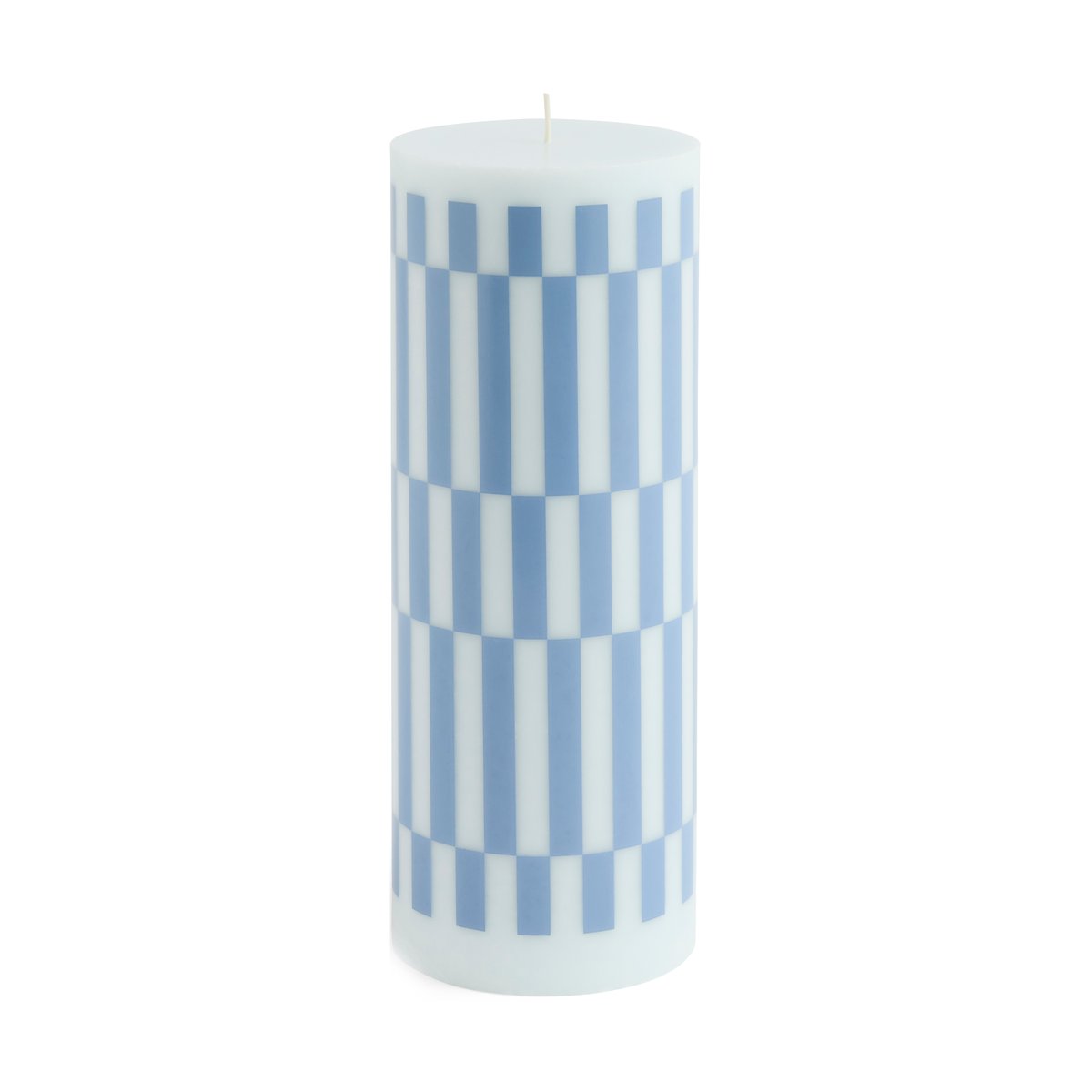HAY Column Candle block candle large 25 cm Light blue-dusty blue check