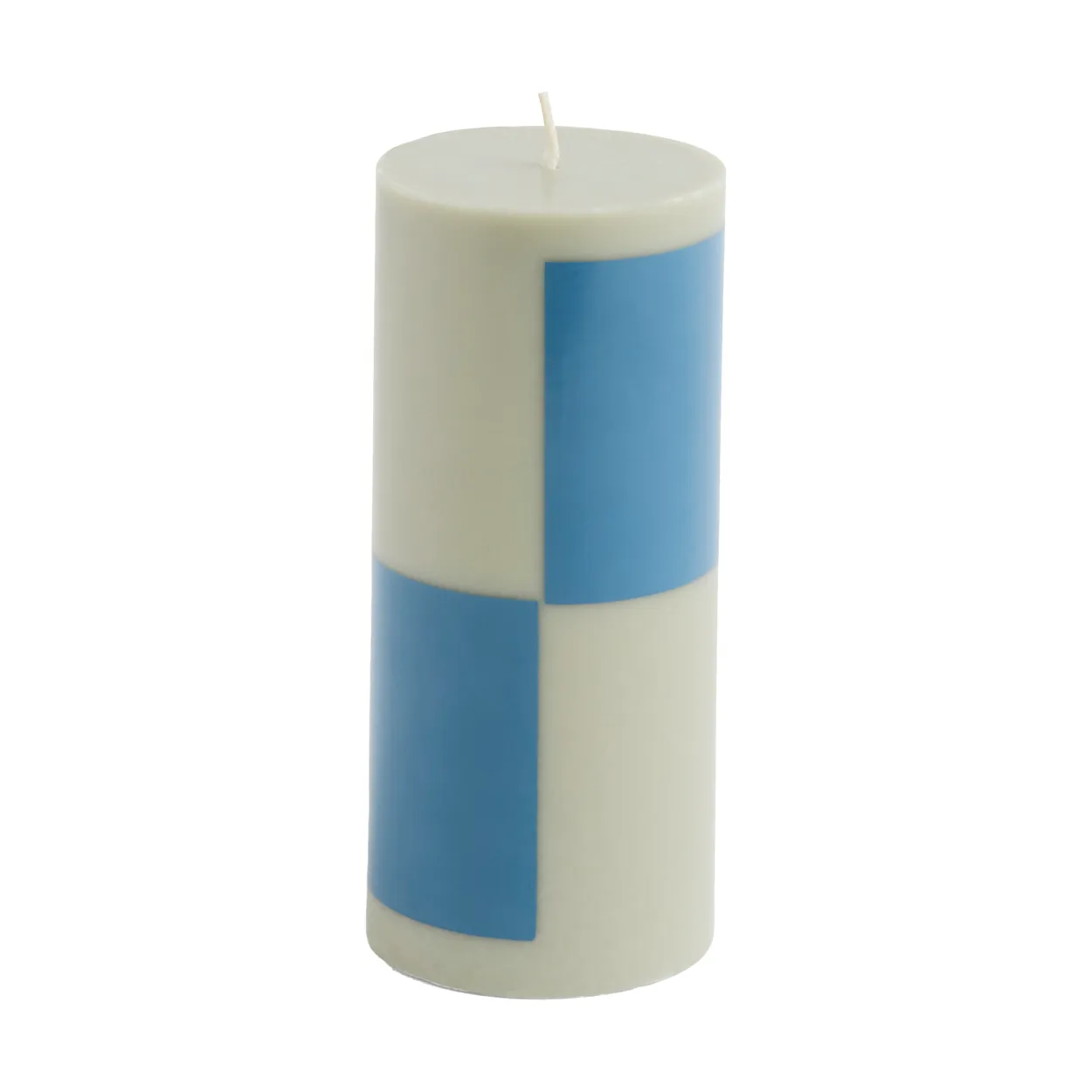 HAY Column Candle block candle small 15 cm Grey-blue