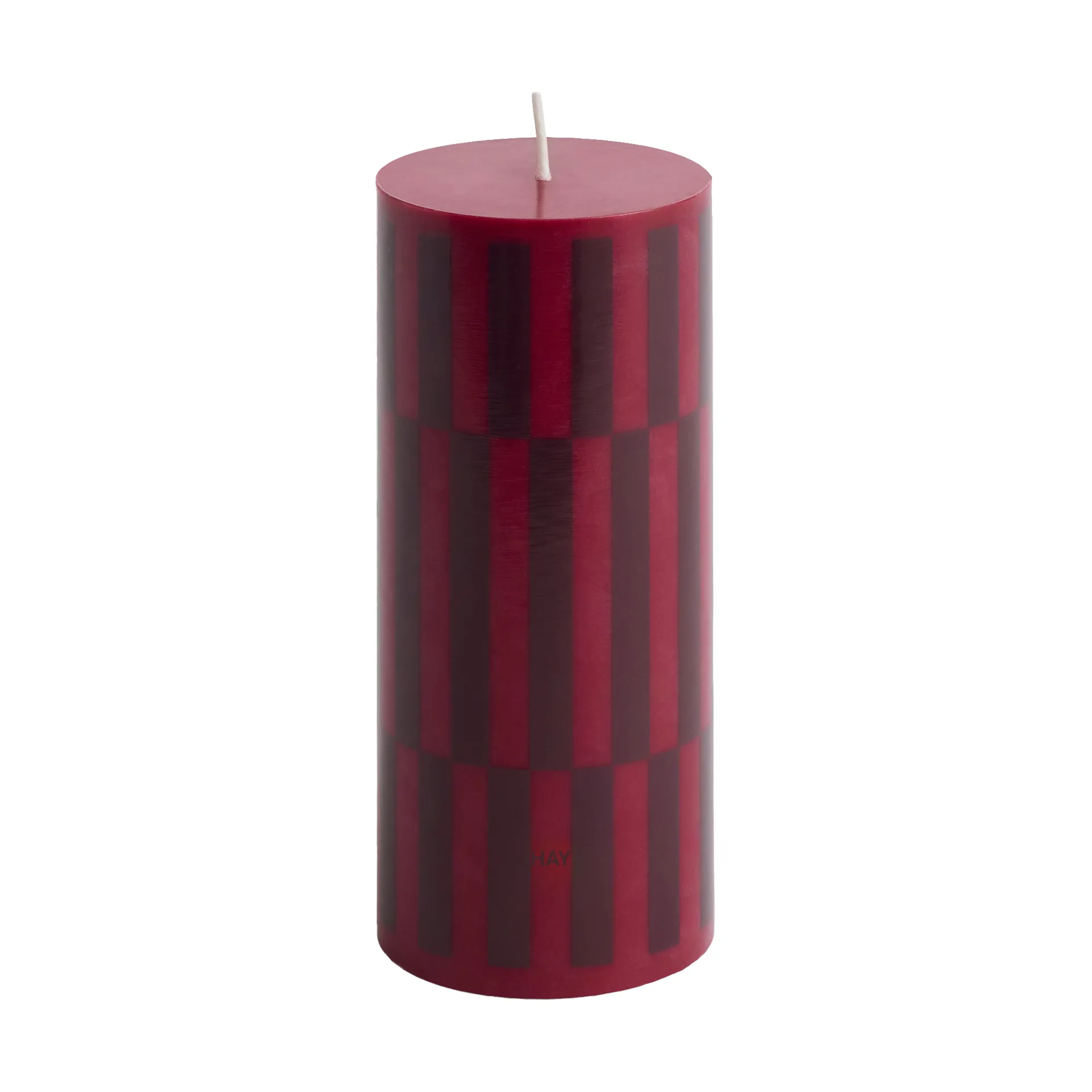 Column Candle block candle small 15 cm, Wine-bordeaux HAY