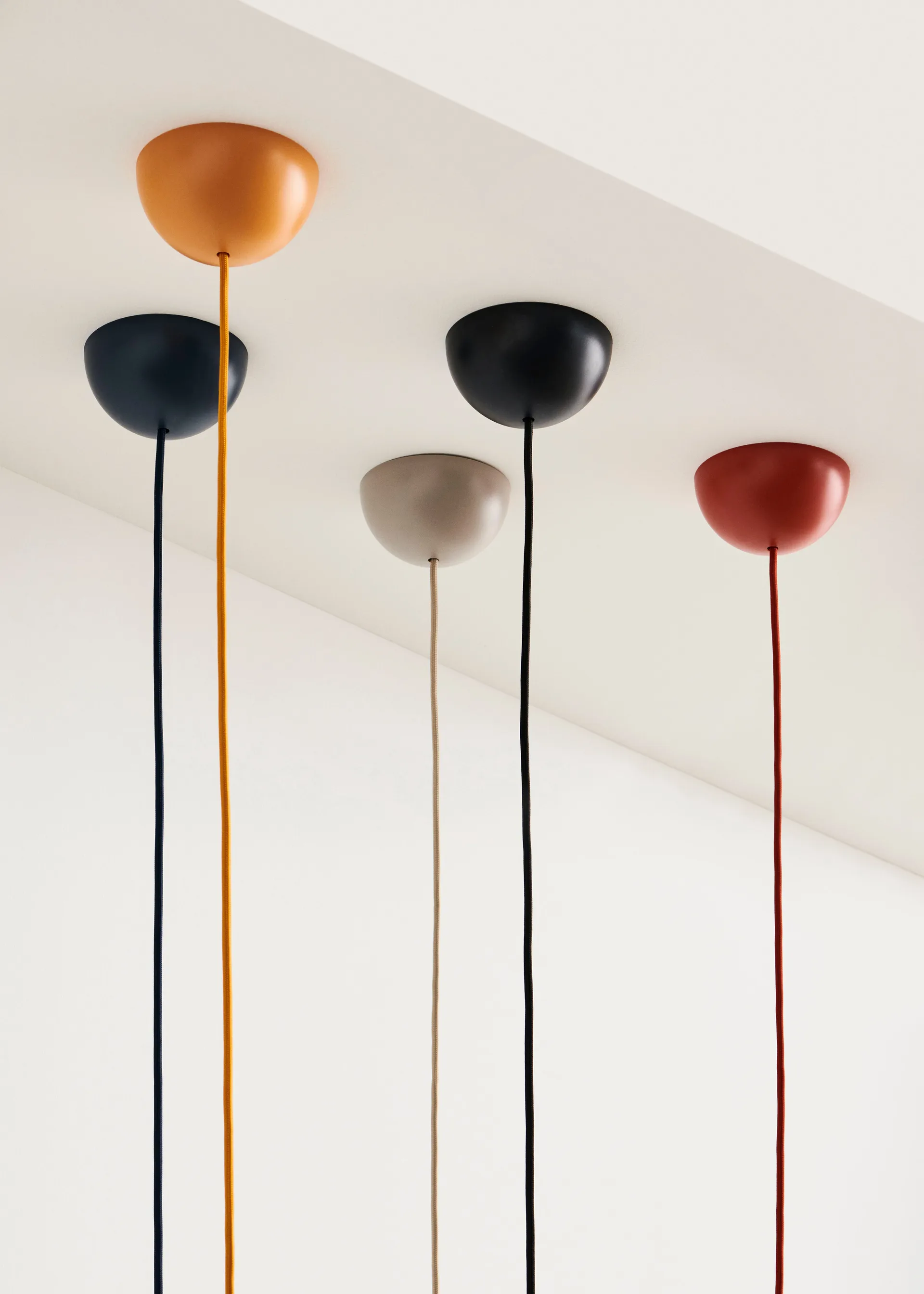 Common Pendant Cord set Ø12 cm, Soft black HAY