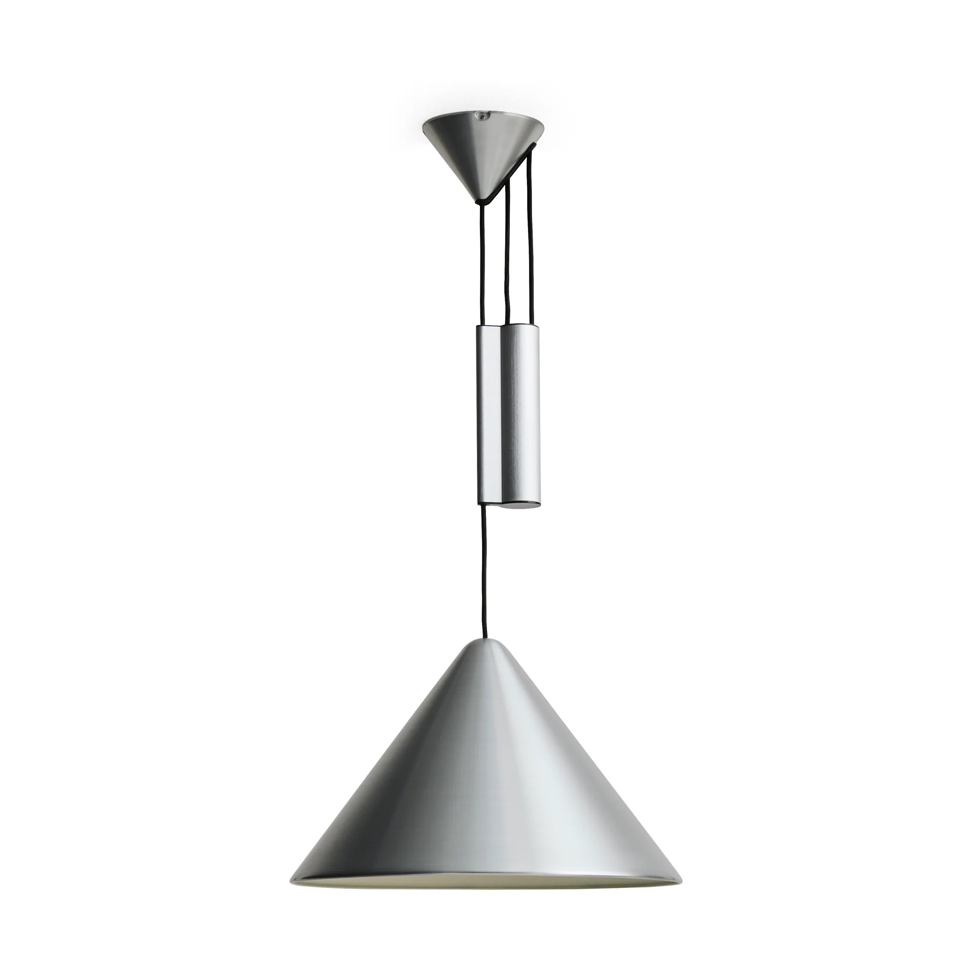 Compass Adjustable pendant 43 cm, Brushed aluminium HAY