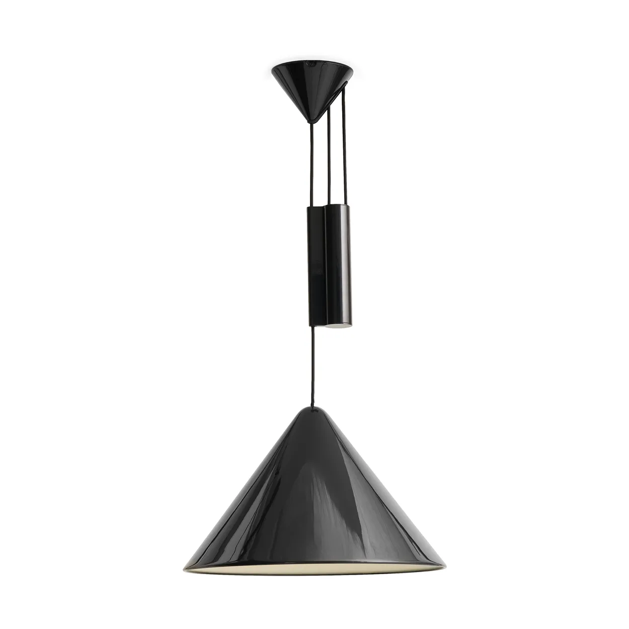 HAY Compass Adjustable pendant 43 cm Soft black | Scandinavian Design | Pendant lamps | Black
