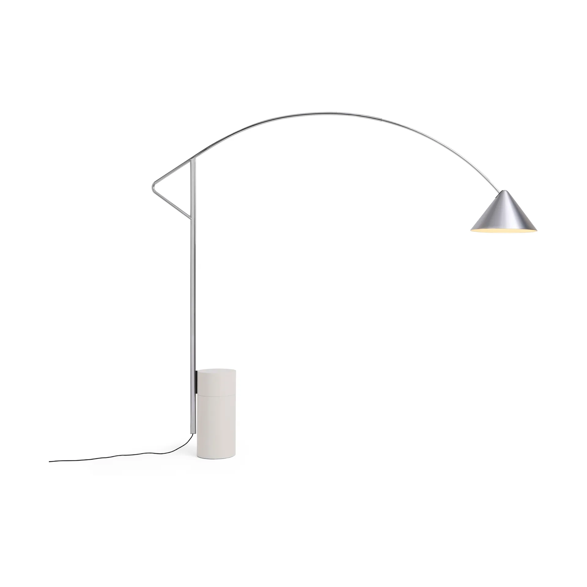 Compass floor lamp, Silver-coloured HAY