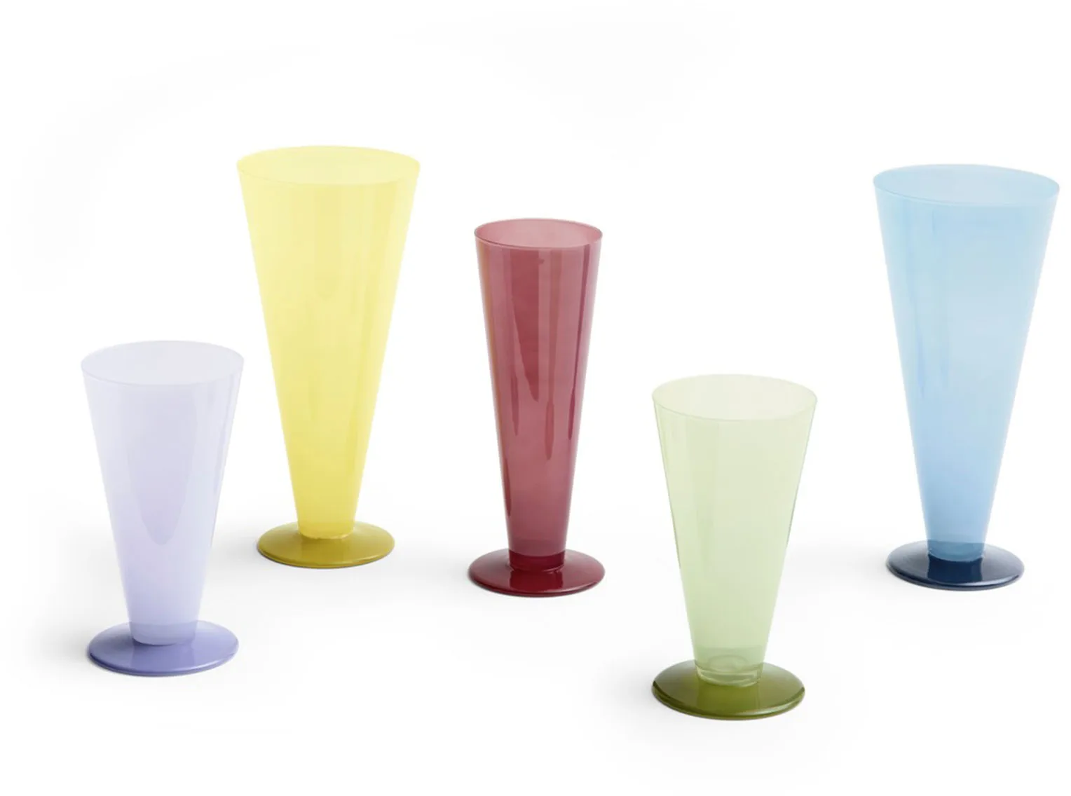 Conical vase, Light blue-lavender blue, small HAY