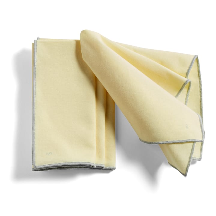 Contour fabric napkin 40x40 cm 4-pack - lemon - HAY