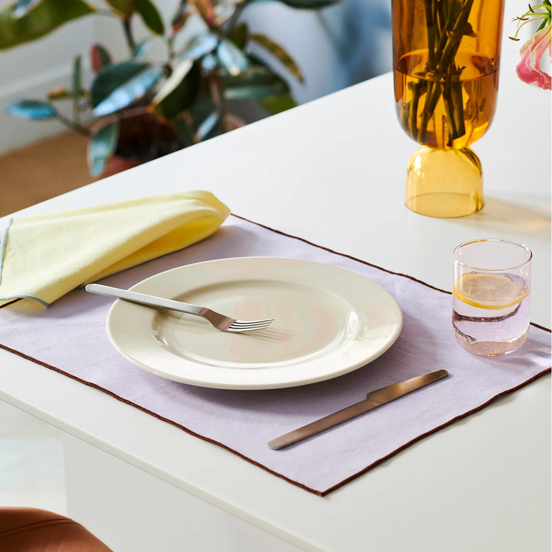 Contour placemat 34x46 cm 4-pack, lavender HAY