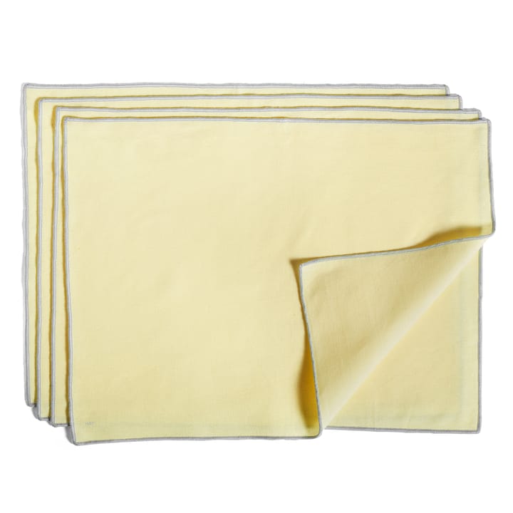 Contour placemat 34x46 cm 4-pack - lemon - HAY