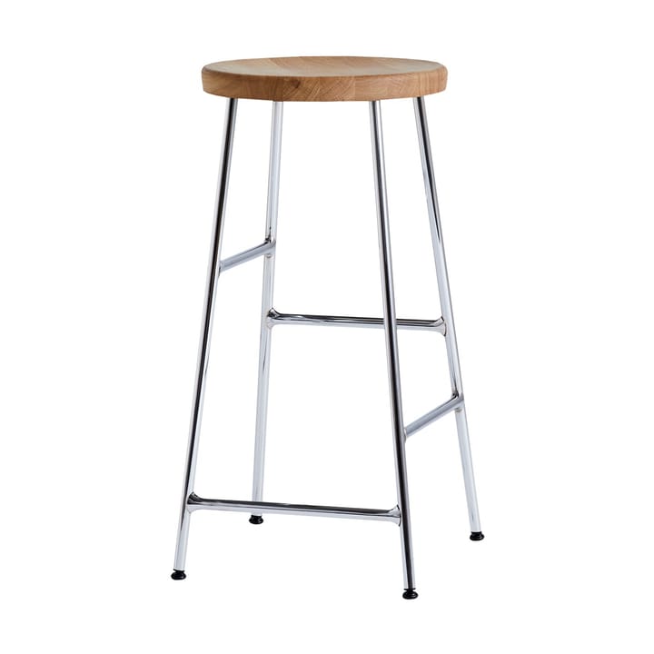 Cornet bar stool 65 cm - Oiled oak-chrome - HAY