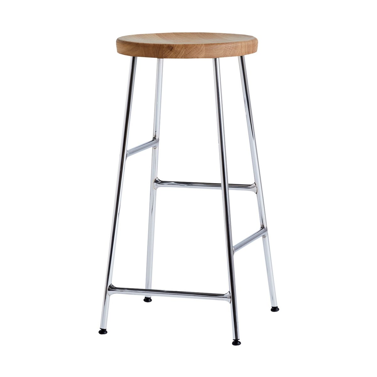 HAY Cornet bar stool 65 cm Oiled oak-chrome | Scandinavian Design | Bar stools | Brown