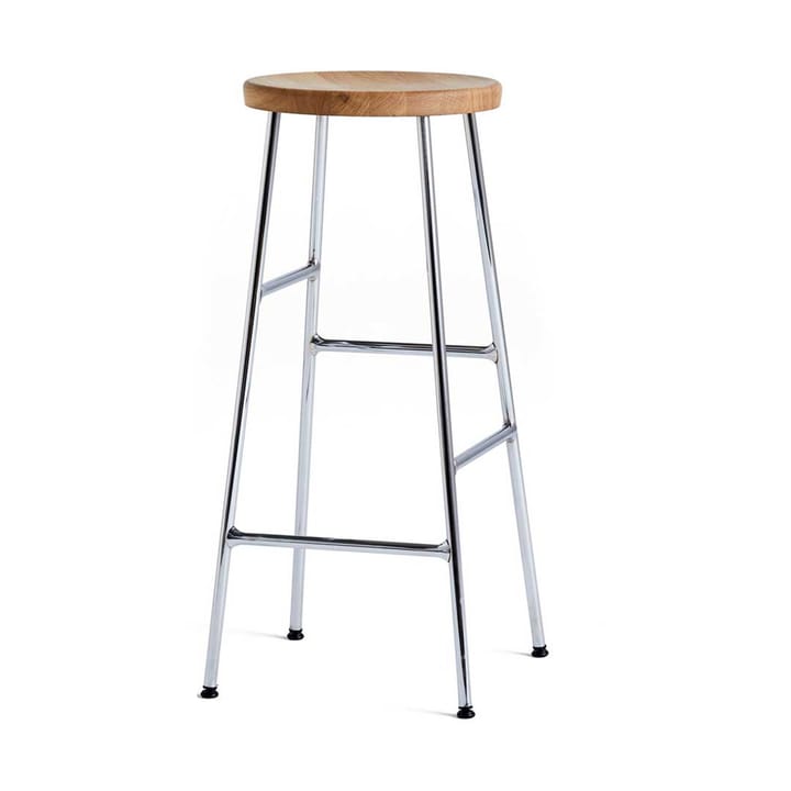 Cornet bar stool 75 cm - Oiled oak-chrome - HAY