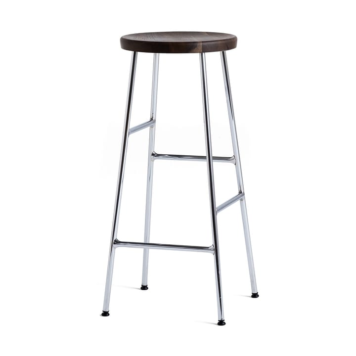 Cornet bar stool 75 cm - Smoked oiled oak-chrome - HAY