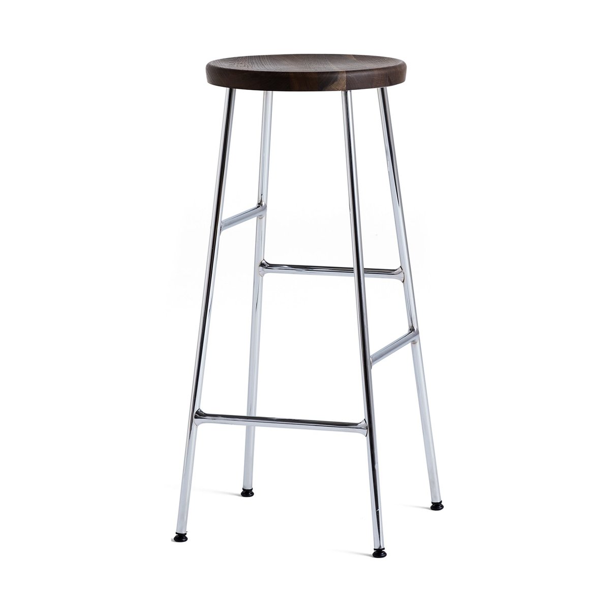 HAY Cornet bar stool 75 cm oiled oak-chrome | Scandinavian Design | Bar stools | Brown