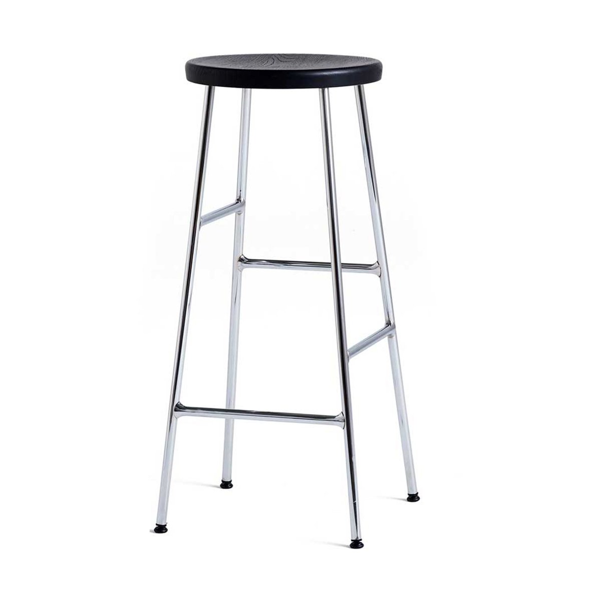 HAY Cornet bar stool 75 cm Soft black oak-chrome | Scandinavian Design | Bar stools | Black
