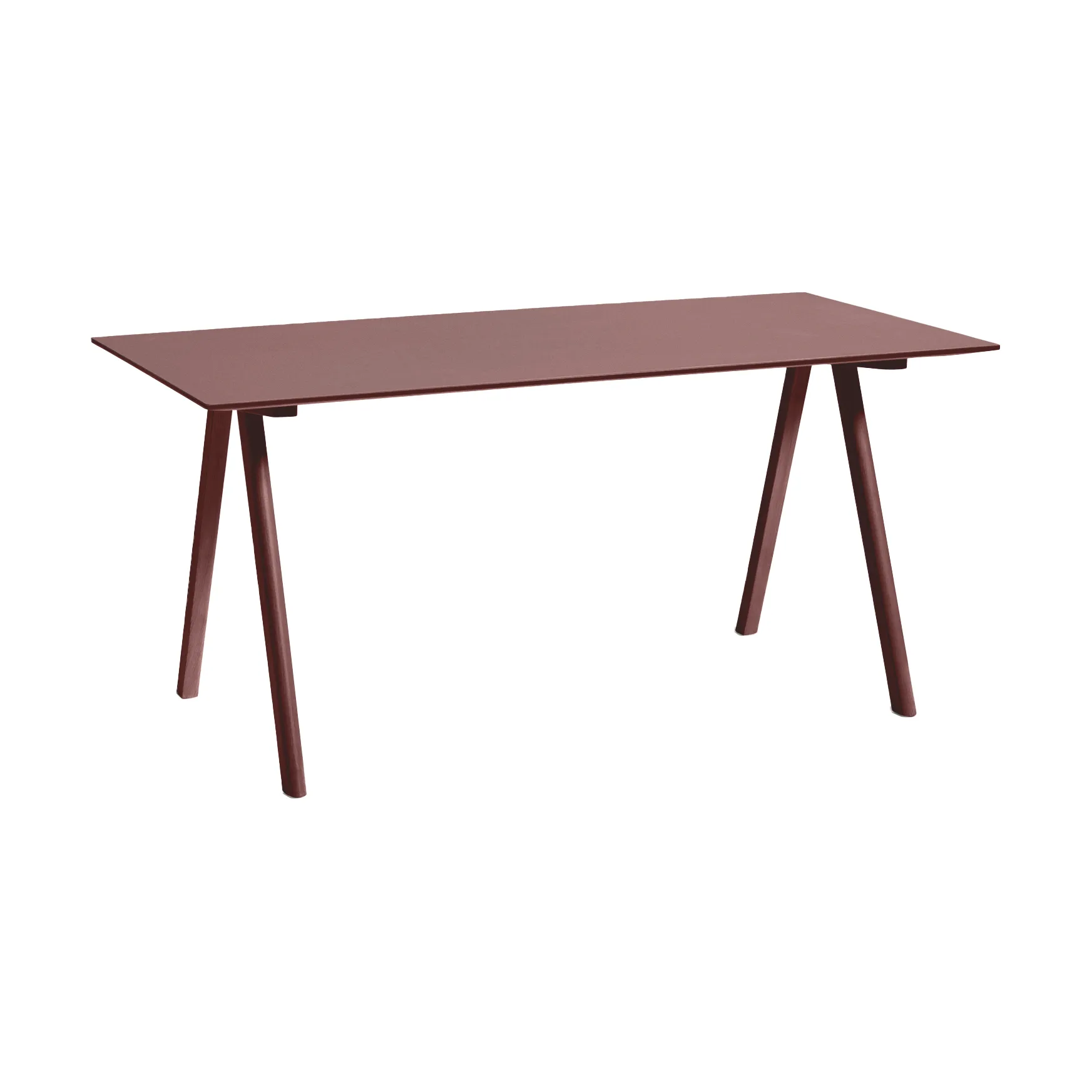 CPH10 2.0 desk 80x160 cm, Burgundy linoleum-Bordeaux HAY