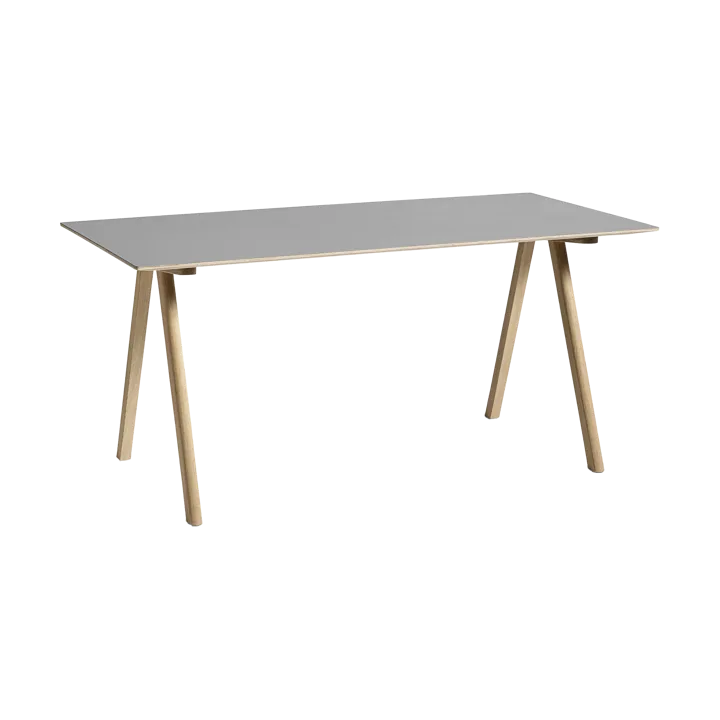 CPH10 2.0 desk 80x160 cm - Grey linoleum-lacquered oak - HAY