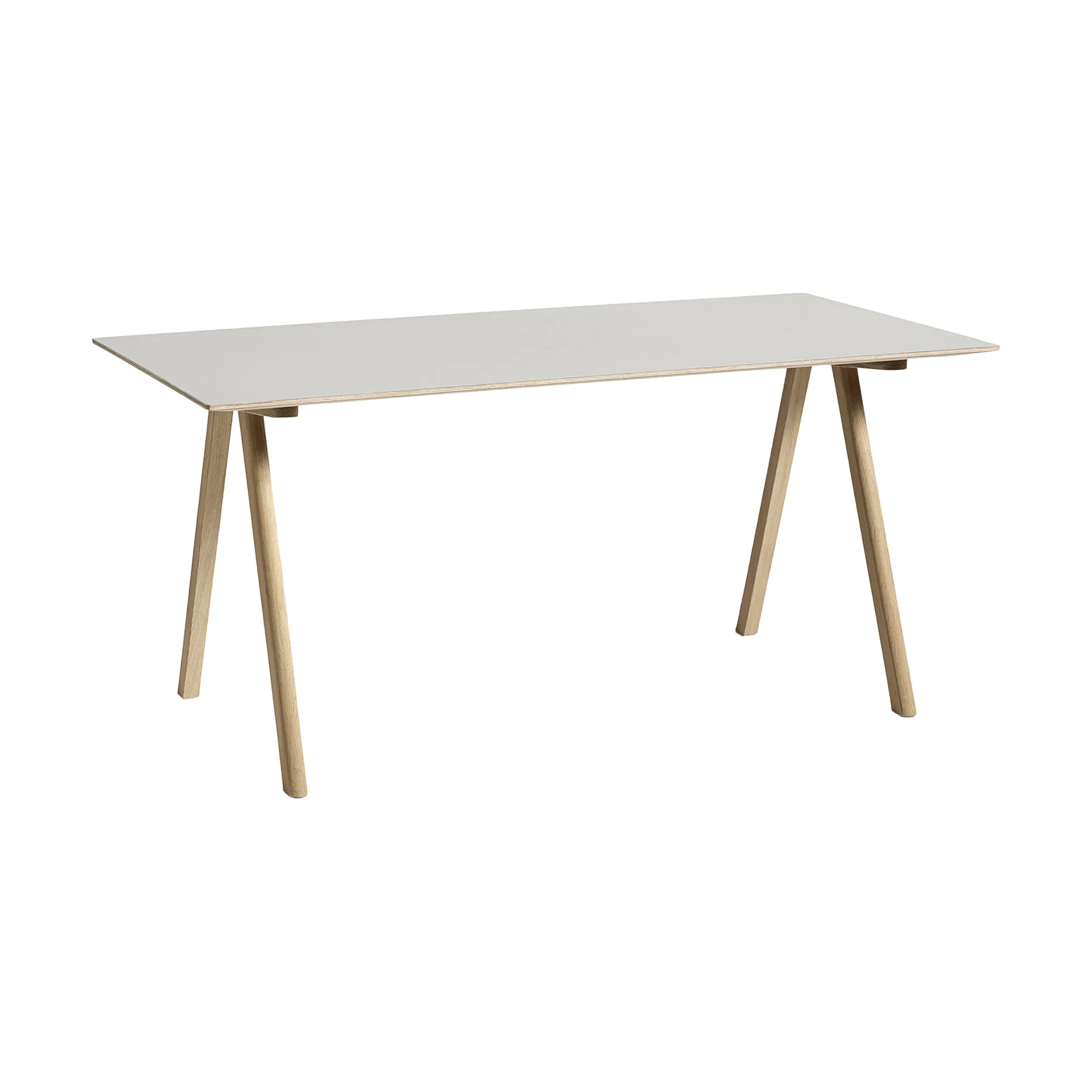 CPH10 2.0 desk 80x160 cm, Off white linoleum-lacq. oak HAY
