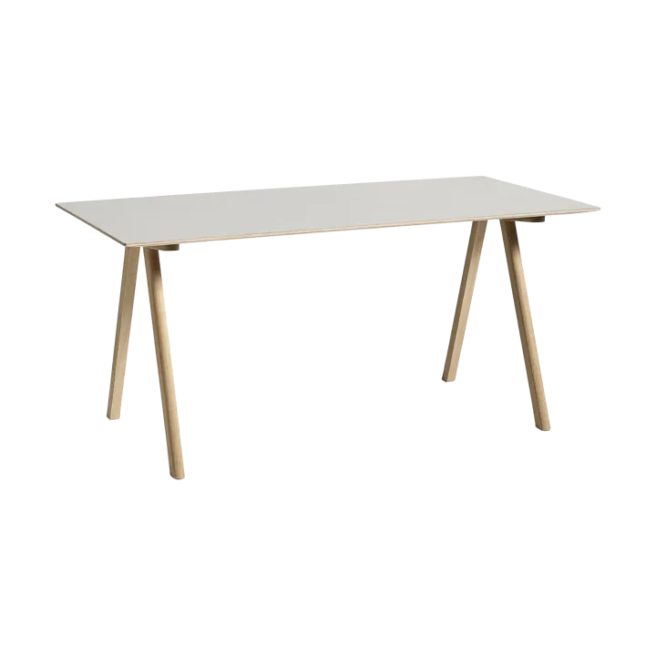 CPH10 2.0 desk 80x160 cm - Off white linoleum-lacq. oak - HAY