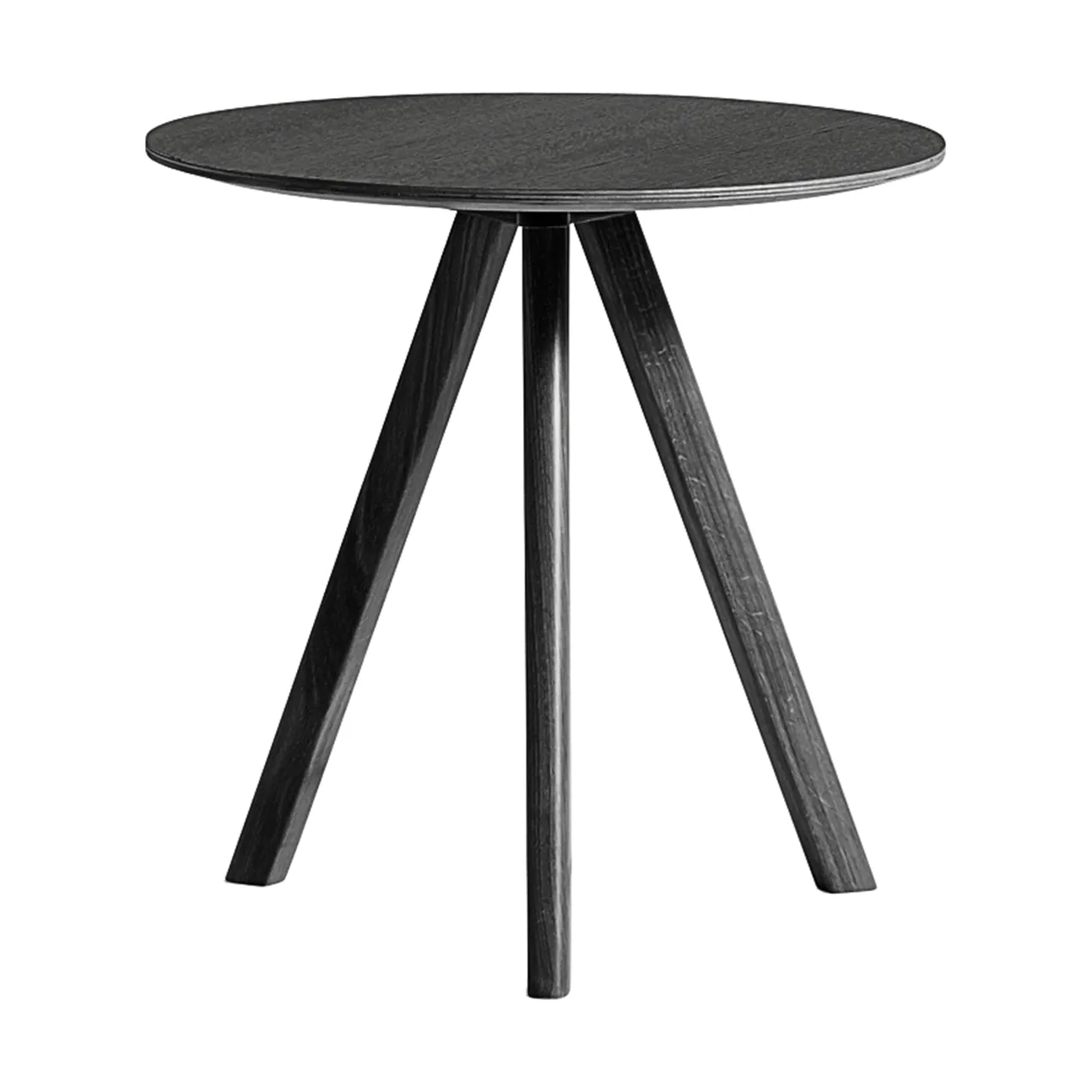 CPH20 2.0 coffee table Ø50 cm, Black laminate-lacquered oak HAY