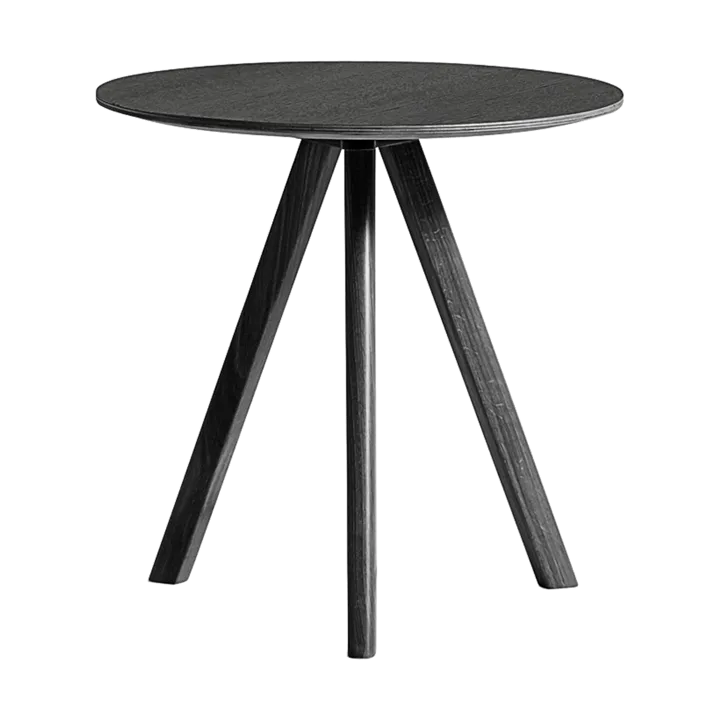 CPH20 2.0 coffee table Ø50 cm - Black laminate-lacquered oak - HAY