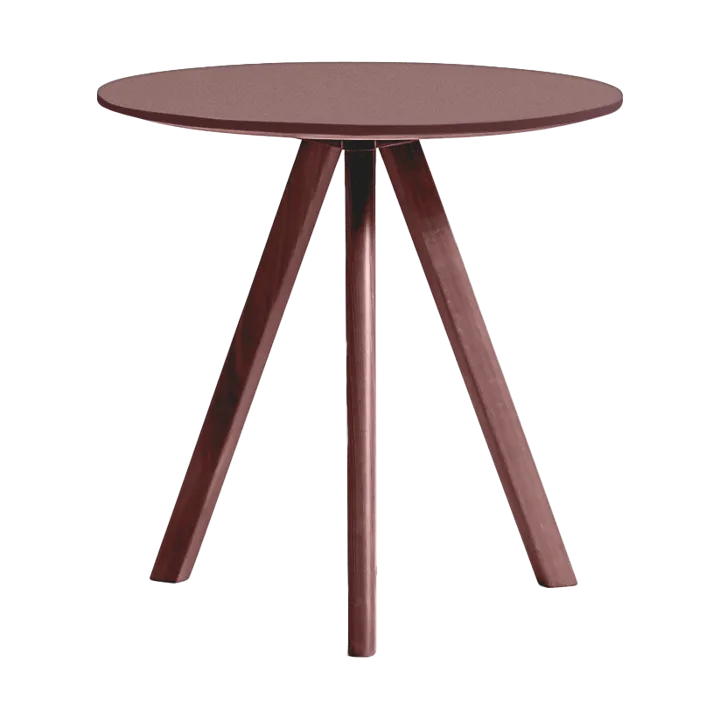 CPH20 2.0 coffee table Ø50 cm - Burgundy linoleum-Bordeaux - HAY