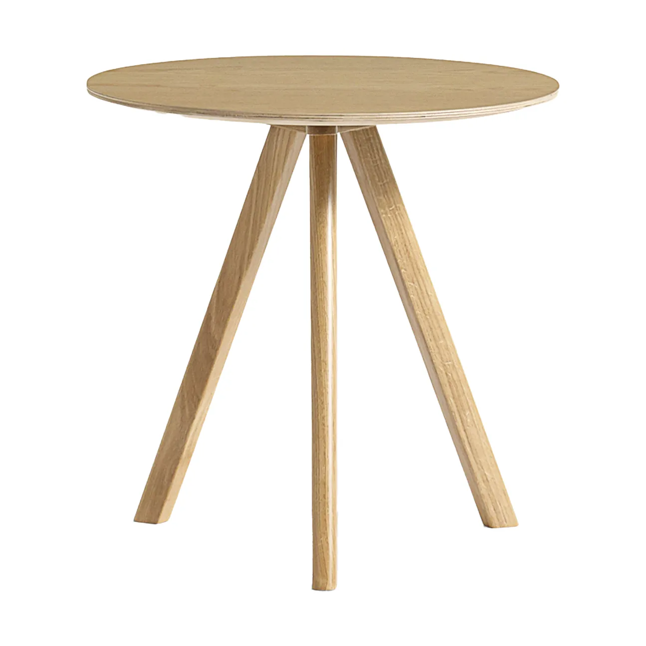 CPH20 2.0 coffee table Ø50 cm, Lacquered oak-oak veneer HAY