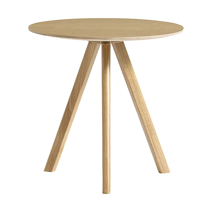 CPH20 2.0 coffee table Ø50 cm - Lacquered oak-oak veneer - HAY