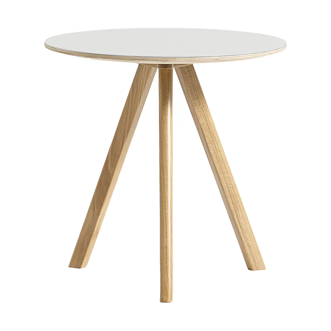 CPH20 2.0 coffee table Ø50 cm, Off white linoleum-lacq. oak HAY
