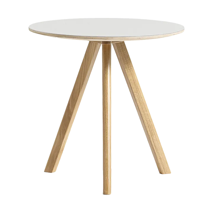 CPH20 2.0 coffee table Ø50 cm - Off white linoleum-lacq. oak - HAY