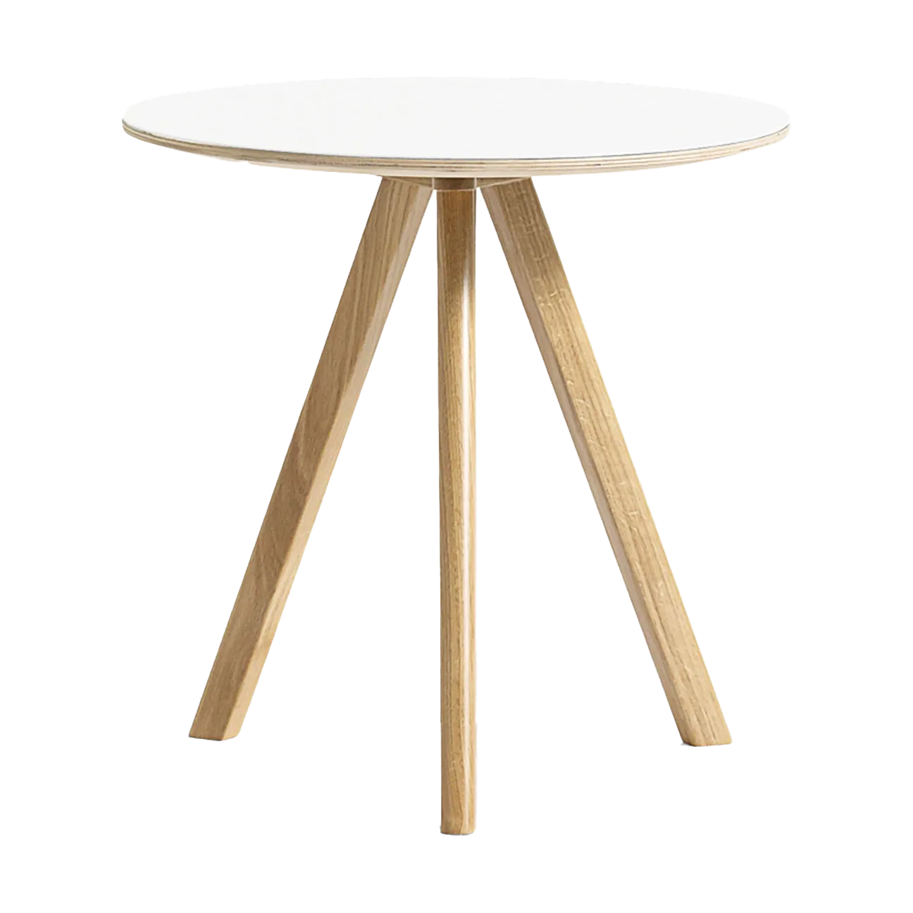 CPH20 2.0 coffee table Ø50 cm, White laminate-lacquered oak HAY