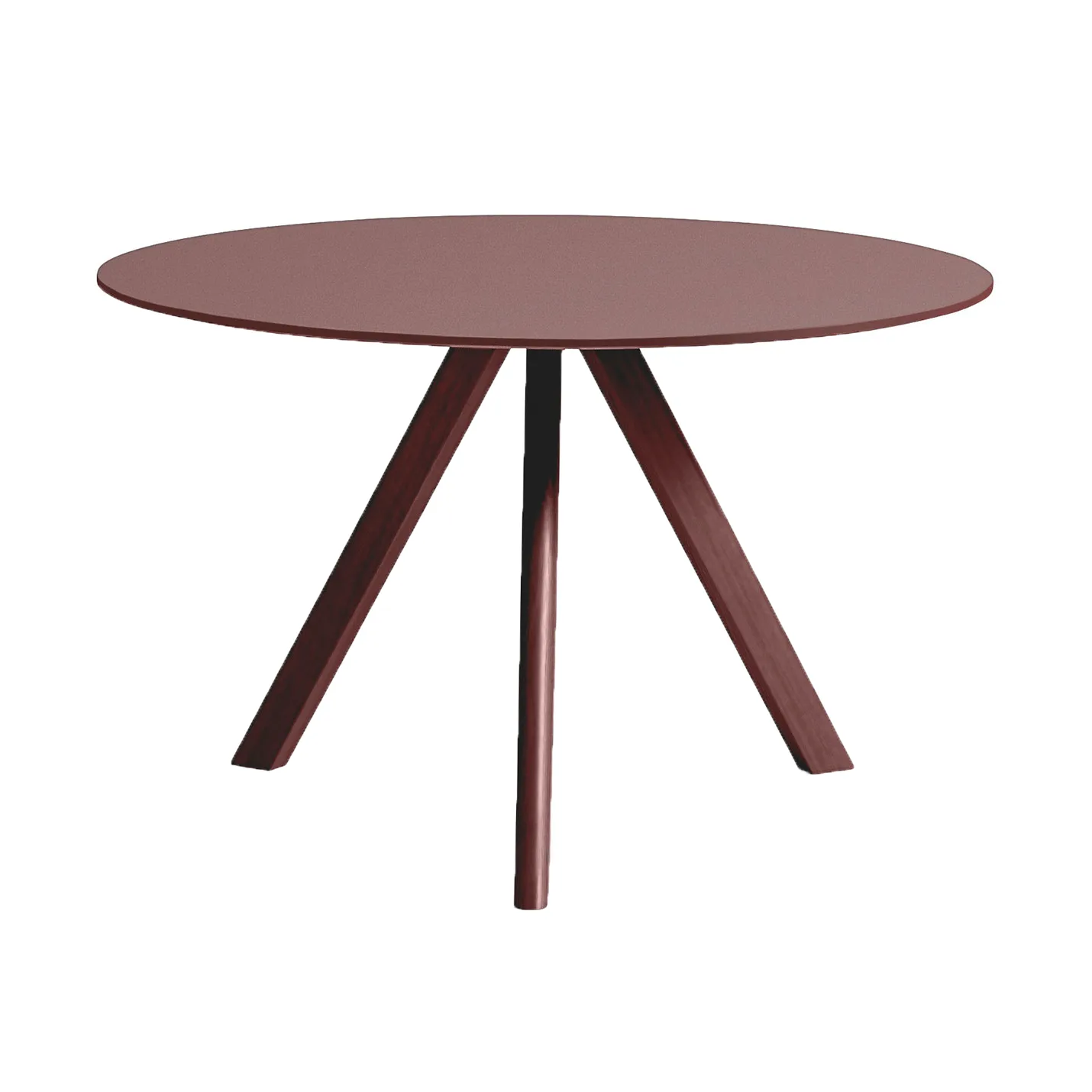 CPH20 2.0 dining table Ø120 cm, Burgundy linoleum-Bordeaux HAY