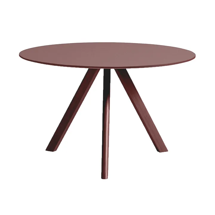CPH20 2.0 dining table Ø120 cm - Burgundy linoleum-Bordeaux - HAY