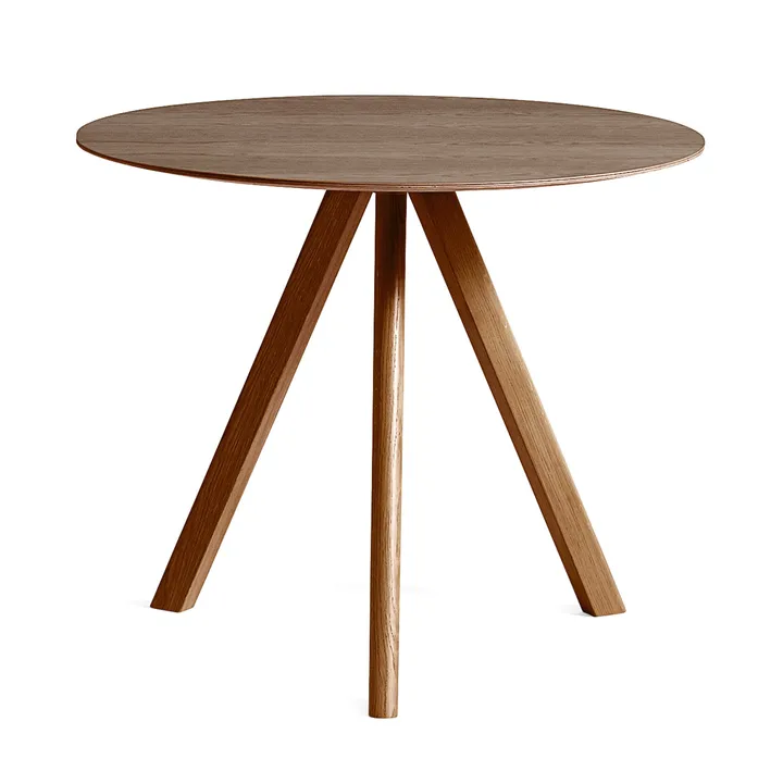 CPH20 2.0 dining table Ø90 cm - Lacquered walnut - HAY